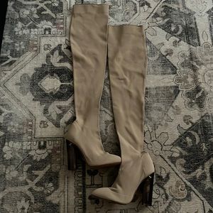 Yeezy sock thigh high boots